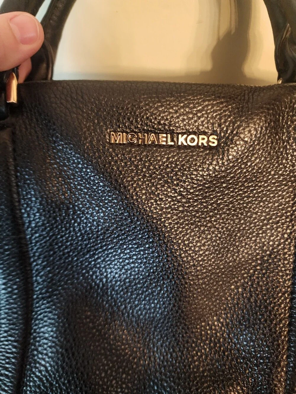 Michael Kors Blk Pebbled Leather Bag
